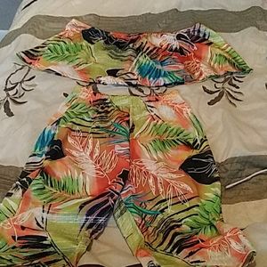 Two piece biker short set